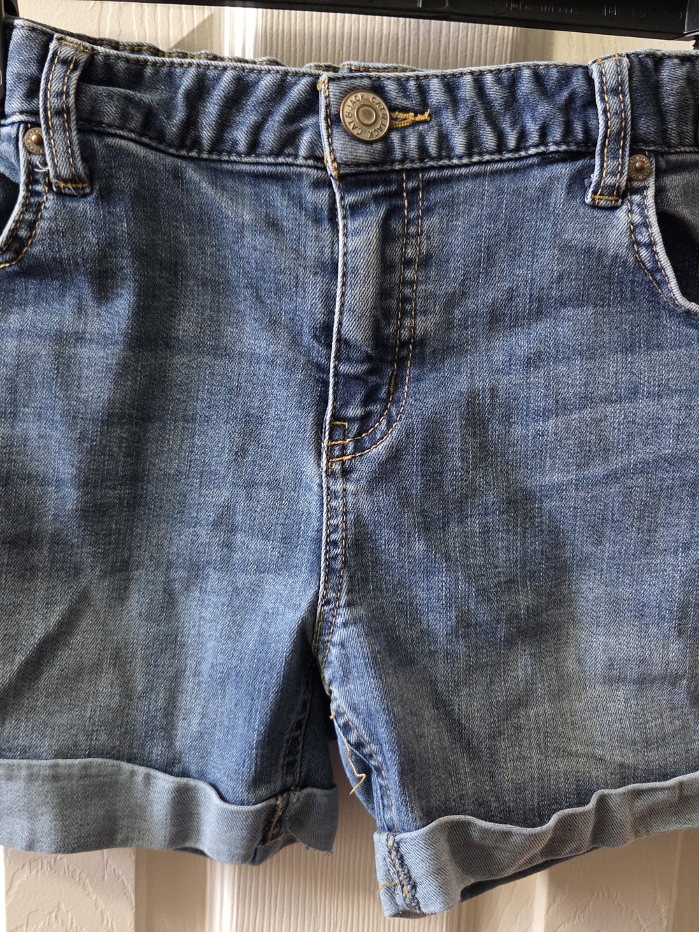 Cat & Jack Blue Denim Rolled-Hem Shorts Size 14/16